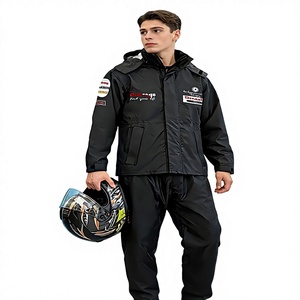 Ensemble de pluie personnalisable imperméable et épaissi pour <span class=keywords><strong>homme</strong></span>, idéal pour la moto ou le cyclisme, avec veste et pantalon intégrés pour fortes intempéries - Product Image 1