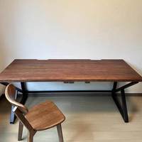 Escritorio Doble de Madera Maciza para Computadora, Estación de Trabajo Larga para Dormitorio u Oficina en Casa, Escritorio para Dos Personas para Estudio y Juegos