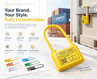 Scellé électronique anti-effraction UHF RFID avec fil en acier inoxydable pour la sécurité des conteneurs maritimes et des marchandises
