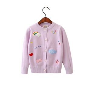 Produit chinois, pull pour filles, pull en tricot doux de couleur unie pour enfants, fabriqué à la machine à tricoter - Product Image 5