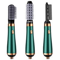 Sèche-cheveux personnalisable à moteur DC haute vitesse 750W, 3 réglages de vitesse, peigne lissant, fer à boucler électrique, brosse soufflante six-en-un