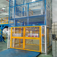 Plateforme élévatrice hydraulique industrielle 1T 2T pour marchandises, plateforme élévatrice verticale de Chine, plateforme élévatrice d'entrepôt pour le transport de marchandises