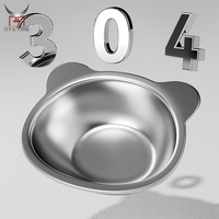 Bols détachables d'eau de nourriture pour animaux de compagnie d'acier inoxydable d'usine avec le support incliné de plate-forme de preuve