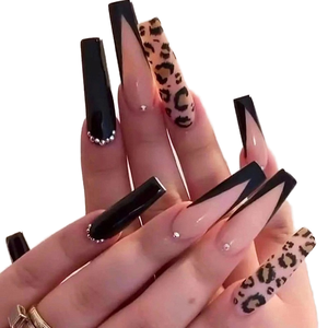 Uñas <span class=keywords><strong>postizas</strong></span> francesas reutilizables de plástico con degradado completo <span class=keywords><strong>para</strong></span> dedos, 24 piezas, sets de uñas portátiles - Product Image 1