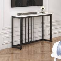 Meuble TV de Luxe Léger, Table Console avec Grand Rangement, Cadre en Acier Peint Résistant, Pieds Réglables, Idéal Salon, Villa, Hôtel