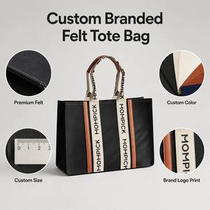 Bolsa de Fieltro de Diseño Nuevo 2026 con Logotipo Personalizado, Bolsa de Mano de Fieltro de Gran Capacidad, Bolsa de Fieltro Reutilizable para Oficina, Regalos para Exposiciones - Product Image 1