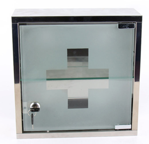 Boîte <span class=keywords><strong>à</strong></span> <span class=keywords><strong>pharmacie</strong></span> murale <span class=keywords><strong>à</strong></span> <span class=keywords><strong>2</strong></span> niveaux, 12 x 12 x 5 pouces, <span class=keywords><strong>armoire</strong></span> de rangement en acier inoxydable avec porte verrouillable - Product Image 3