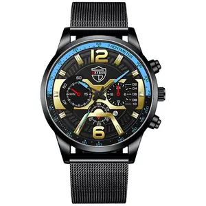 2021 Luxury Watches Male Mesh Steel Analog Quartz Wrist Watch Men Business Casual Sports Bracelet Watch reloj hombre