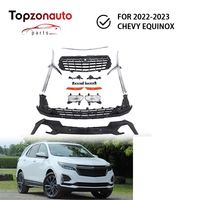 Ensemble de couvre-pare-chocs avant en plastique Topzonauto pour Chevrolet Equinox 2022-2023, nouveau, à visser, avec trou pour capteur et phare antibrouillard