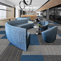 Moquette de bureau de luxe durable, en polypropylène, résistante au trafic intensif, moderne, à longue durée de vie, tuftée, en dalles
