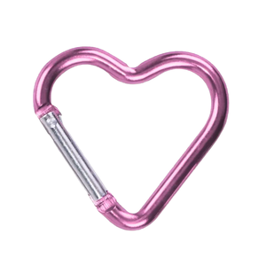Mousqueton en alliage d'aluminium en forme de mini-cœur, idéal pour les mariages et l'amour, parfait pour le camping et la randonnée (vente en gros) - Product Image 1