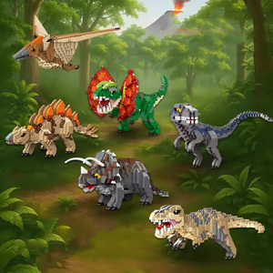 New Micro hạt xây dựng khối Bộ khủng long loạt Tyrannosaurus pterosaur Đồ chơi giáo dục thả vận chuyển bán buôn - Product Image 1