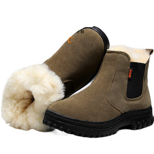 Botas de Nieve para Hombre, Forradas de Lana, Antideslizantes, para Clima Frío, Tacón Bajo - Product Image 2