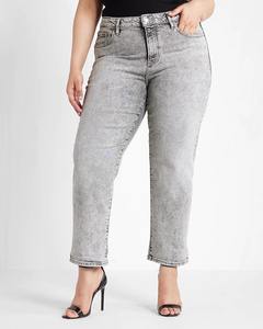 Pantalones casuales de alta calidad para mujer Jeans de mezclilla Boyfriend destruidos Tallas grandes Jeans ajustados <span class=keywords><strong>grises</strong></span> de tiro alto - Product Image 3