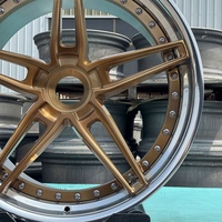 Custom 5x112 Lèvre polie 6061-T6 Alliage 2 pièces forgé Roues de voiture de course Deep Dish Design 19 20 21 22 23 24 Inch Fit for Audi S8