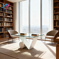 Ensemble de tables basses modernes de luxe personnalisées 4 places en fibre de verre, portables et durables, avec plateau en verre trempé blanc, pour l'extérieur