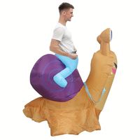 Costume gonflable géant jaune d'escargot d'équitation pour enfant adulte fête de carnaval d'Halloween