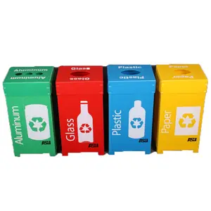 Waste Bins Manufacturers Foldable Plastic Portable Waste Dust Rubbish Garbage Trash Bin