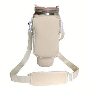 40 OZ Neoprene Insulated Portable Shoulder Strap Cooler Bag Water Bottle Carrier Cross Body Sling Holder Zipper Closure Tumbler - Product Image 4