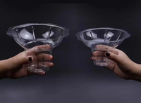 Plus de styles et tailles pour les gobelets à glace pilée transparents en forme de fleur, gobelets à neige en forme de cône, anti-fuite