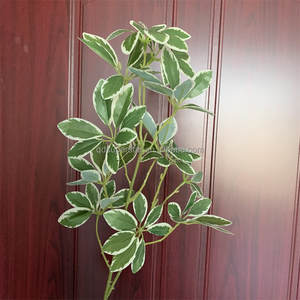 E-449 artificiali Schefflera verde ombrello di plastica verde piante foglie brevi rami verdi piante artificiali Schefflera - Product Image 1