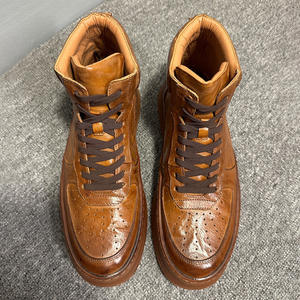 Chaussures pour hommes en cuir imprimé au laser, à bout pointu et lacets, design tendance, idéales pour les soirées d'automne, les affaires et les mariages - Product Image 4