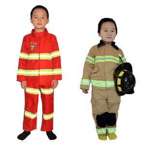 เสื้อผ้านักผจญเพลิงสำหรับเด็กเสื้อผ้าคอสเพลย์ชุดฝึกซ้อมดับเพลิงสำหรับเด็กไม่รวมหมวก - Product Image 4