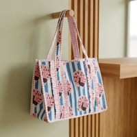 Sac de shopping en coton fait main avec imprimé paon, grand sac de shopping, sac fourre-tout en coton, sacs abordables pour femmes, cadeaux pour elle