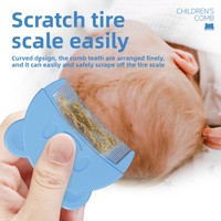 Peine de bebé en forma de oso Unisex, peine de plástico para recién nacido, peine de extracción para lavar y quitar el cabello, tapa de cuna