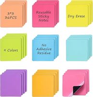 Notes autocollantes magnétiques réutilisables, autocollants effaçables à sec pour tableau blanc, étiquettes magnétiques multicolores pour bureau, école, réfrigérateur, casier