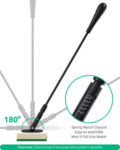 Kit de Limpieza para Acuarios Seaoura SR-517 5 en 1 con Mango Resistente, Raspador de Algas, Cepillo de Esponja y Red para Peces, para Peceras de Vidrio - Product Image 2