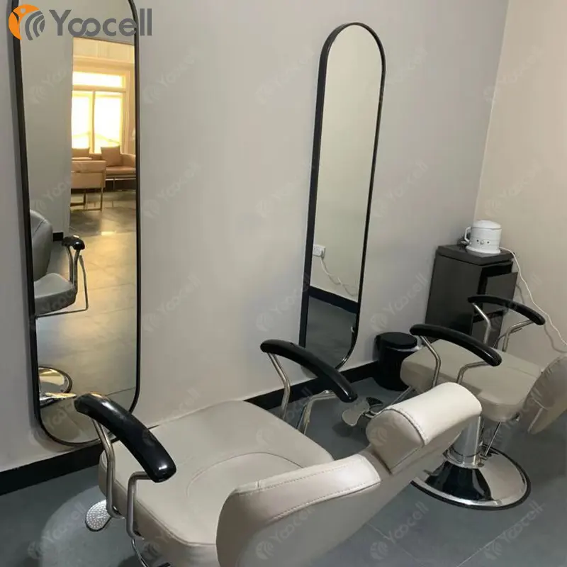 Yoocell-Conjunto de muebles para salón de belleza, sillas de peluquero, salón de belleza, estación de maquillaje para barbería