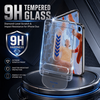 Protection d'écran en verre trempé 9H 2.5D avec applicateur facile pour iPhone DUO