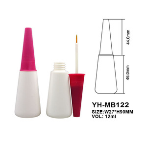 Conical Empty Eyeliner & Mascara Tube Custom Color Plastic Cosmetic <b>Bottle</b> with <b>Brush</b> ABS Eyelash Container Makeup Packaging - Product Image 2