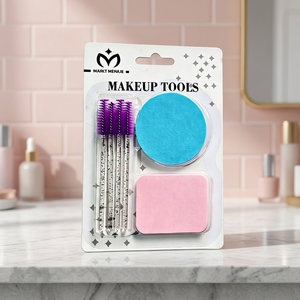Set di Strumenti per il Trucco in Plastica con Spugnetta e Spazzola per Mascara, 12 Pezzi, Regalo Promozionale Originale - Product Image 4