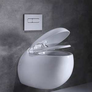 Sanitari in Ceramica a Forma di Uovo Rotondo, WC Sospeso per <span class=keywords><strong>Bagno</strong></span> - Product Image 3