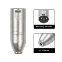 Adaptateur audio équilibré 1/8 TRS femelle vers XLR mâle 3 broches, convertisseur audio micro jack stéréo mini 3,5 mm femelle vers XLR mâle 3 broches