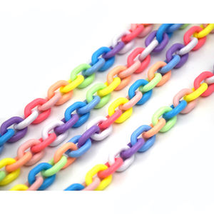 Chaînes de lunettes pour enfants couleur bonbon Porte-collier Lanière perlée Chaîne de lunettes pour le visage - Product Image 2