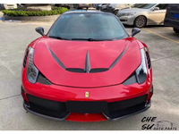 Nouveau kit carrosserie style 458 Sp pour 458 Italia Spider avec crochet de remorquage, pare-chocs avant semi-carbone amélioré