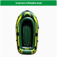 Bateau pneumatique en caoutchouc épaissi résistant à l'usure, bateau de pêche gonflable pour 2/3/4/5/6 personnes