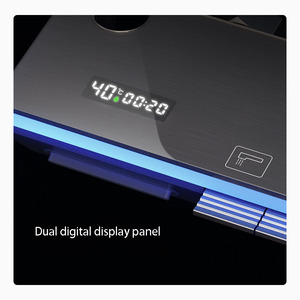 Juego de ducha con rociador superior LED de masaje de lluvia gris, cabezal de lluvia de acero inoxidable, ducha de baño moderna OEM Square <span class=keywords><strong>02</strong></span> - Product Image 2