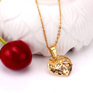 18K Gold Plated Earings and Neckless <b>Set</b> <b>Women</b> Fashion Stainless Steel Wedding Hollow Heart <b>Jewelry</b> <b>Sets</b> with Zircon - Product Image 6