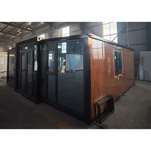 Eco Vriendelijke Uitbreidbare Prefab Huis Stacaravan Draagbare 20ft 40ft Opvouwbare Uitbreidbare Container Huis 3 Bed Kamer Gezet Op Het Land