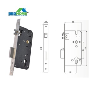 Phổ biến cửa Lỗ mộng khóa xi lanh lỗ 8545 8550 Bốn chốt cửa 8560 squurae chốt khóa cơ thể - Product Image 1
