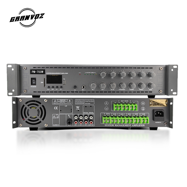 Professional Metal PA System 700W 2U Amplifier with Stereo Sound Portable Design