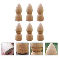 Marionnette en bois non peinte kokeshi ornements de bureau jouets bricolage artisanat art enfants inachevé en bois gnome peg poupées figurines personnes