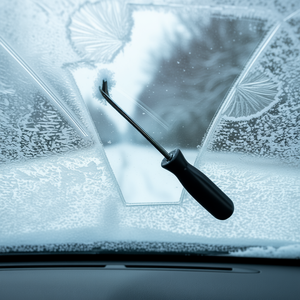 Ice Scraper 185mm A6 Stainless Steel For Car Windshield Winter Use - Product Image 3