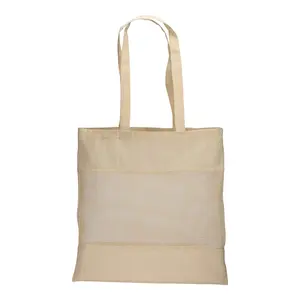 Borsa shopper in rete di cotone, merchandising sostenibile - Product Image 2