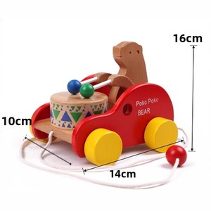 Jouet éducatif en bois à tirer pour enfants <span class=keywords><strong>de</strong></span> 4 à 6 ans, idéal pour l'apprentissage précoce, cadeau transfrontalier - Product Image 4