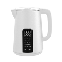Bouilloire électrique numérique intelligente noire 1.7L Double couche Cold touch avec contrôle électronique de la température au chaud thé lait café
